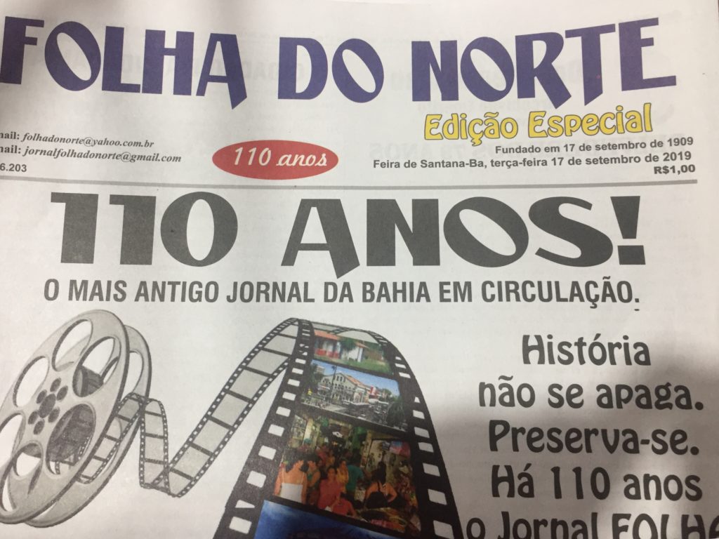 Jornal mais antigo da Bahia completa 110 anos