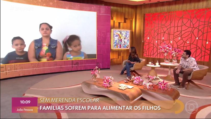 Falta de merenda escolar em Feira foi assunto no programa Encontro da rede Globo