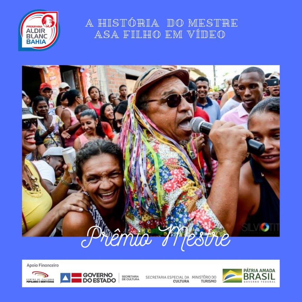 Pela quarta vez, ativista cultural Asa Filho ganha Prêmio Mestre