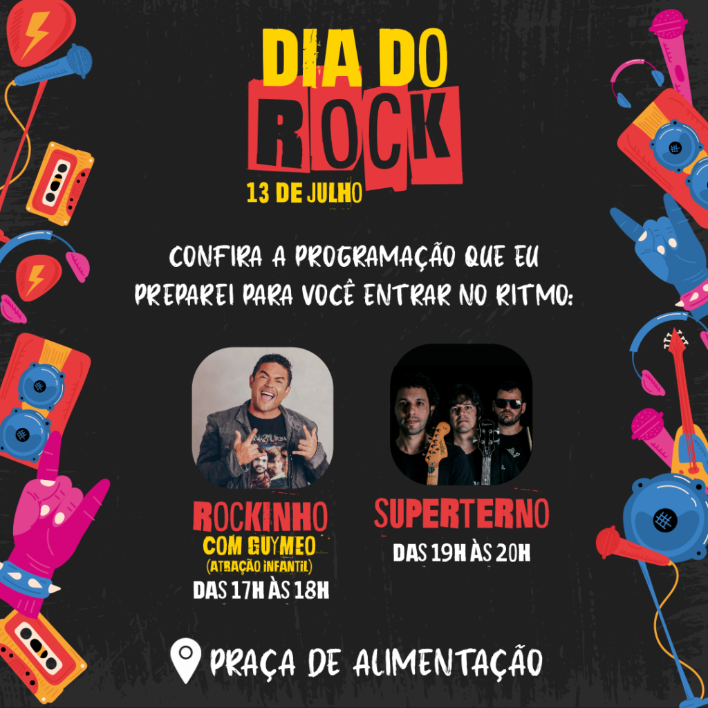 Dia do Rock tem programação musical especial no Boulevard Shopping