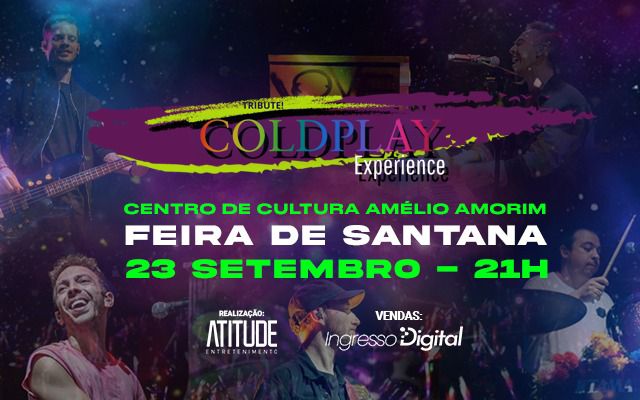 Espetáculo Coldplay Live Experience é atração em Feira nesta sexta