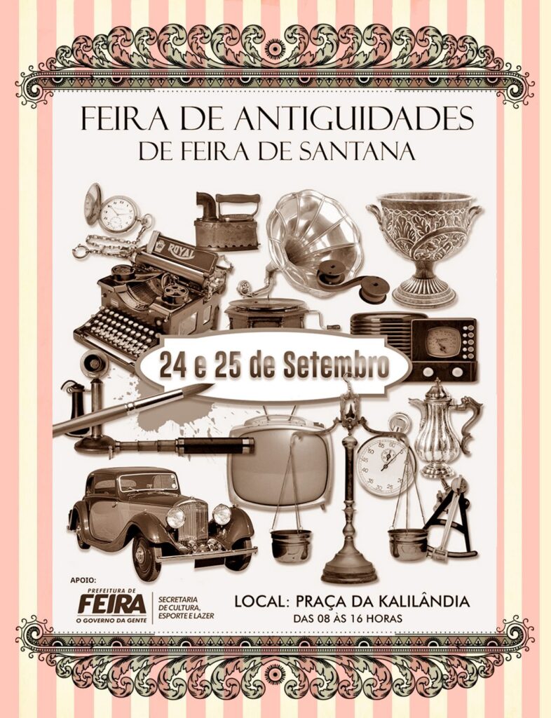 Feira de Antiguidades na praça da Kalilândia neste final de semana