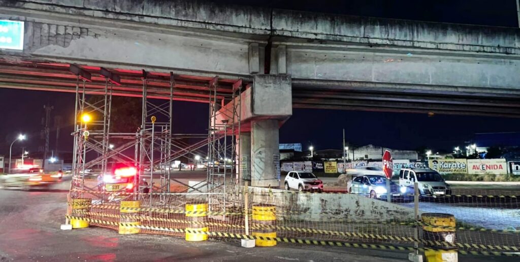 Escoramento do viaduto do Complexo Miraldo Gomes será recomposto