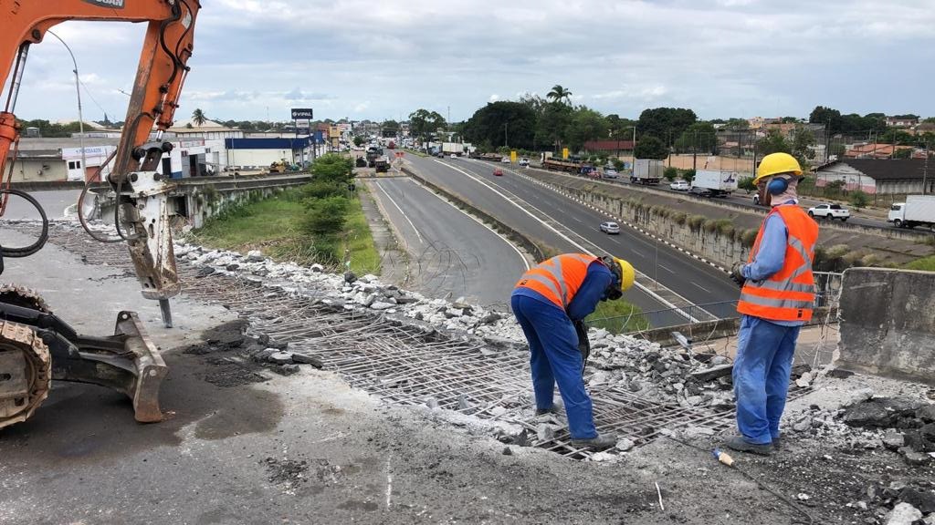 Recuperação do viaduto da Cidade Nova deve ser finalizada em 90 dias