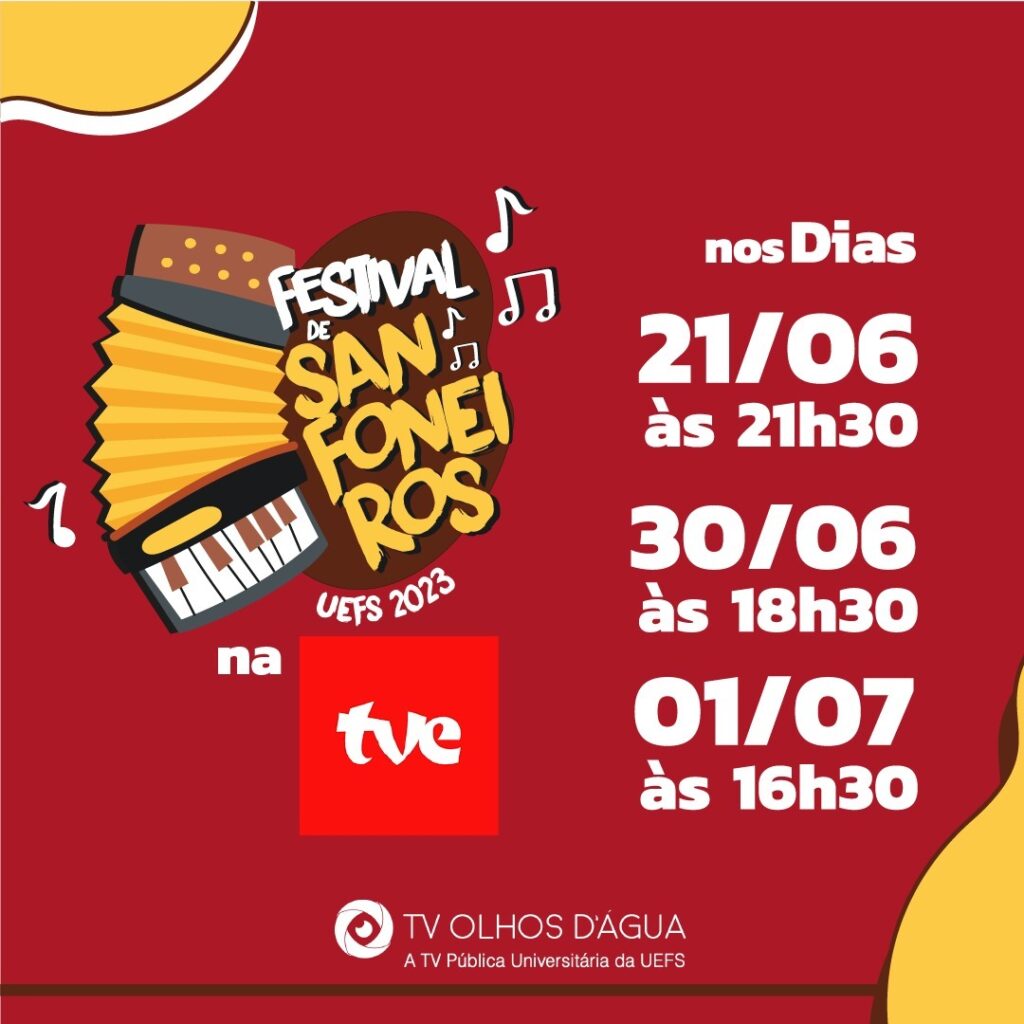 Festival de Sanfoneiros de Feira de Santana será exibido nesta quarta na TVE