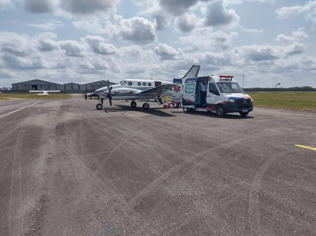 Aeroporto de Feira é um elo vital no transporte aeromédico e de órgãos