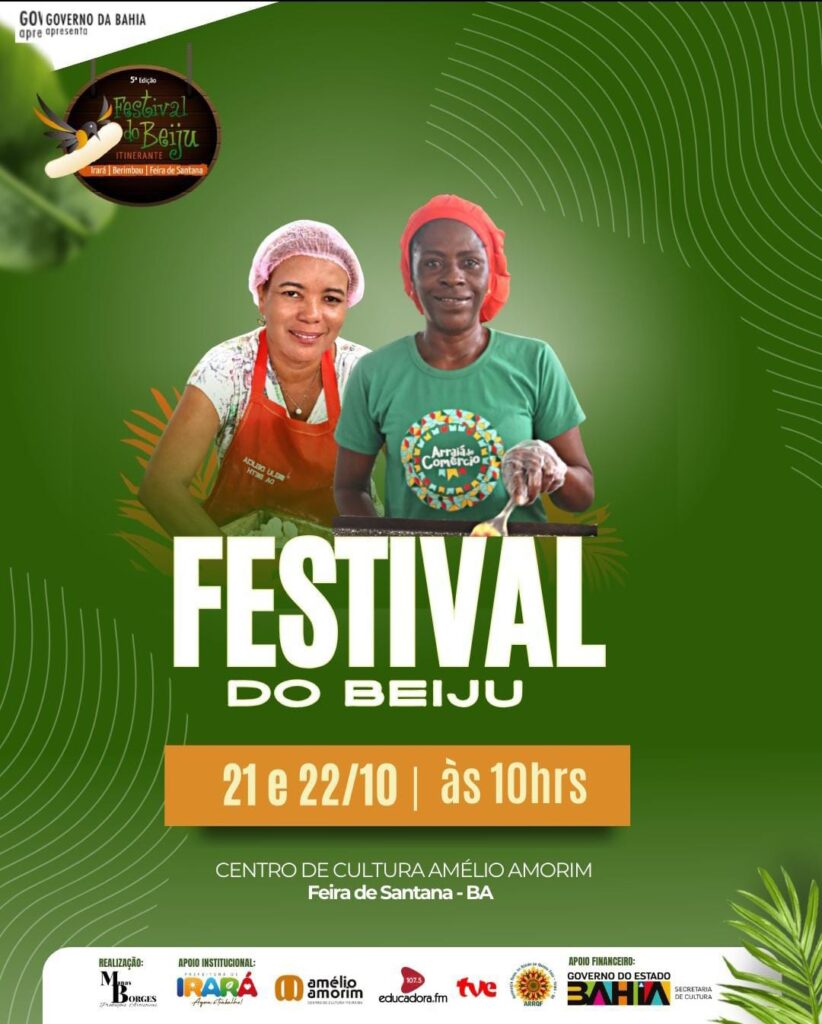 Com promessa de muita comida boa e apresentações culturais, Feira de Santana receberá ‘Festival Itinerante do Beiju’