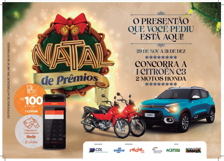 Campanha Natal de Prêmios têm início nesta quarta-feira (29)