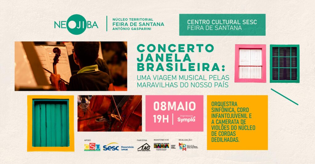 Neojiba realiza concerto “Janela Brasileira” no teatro do Sesc