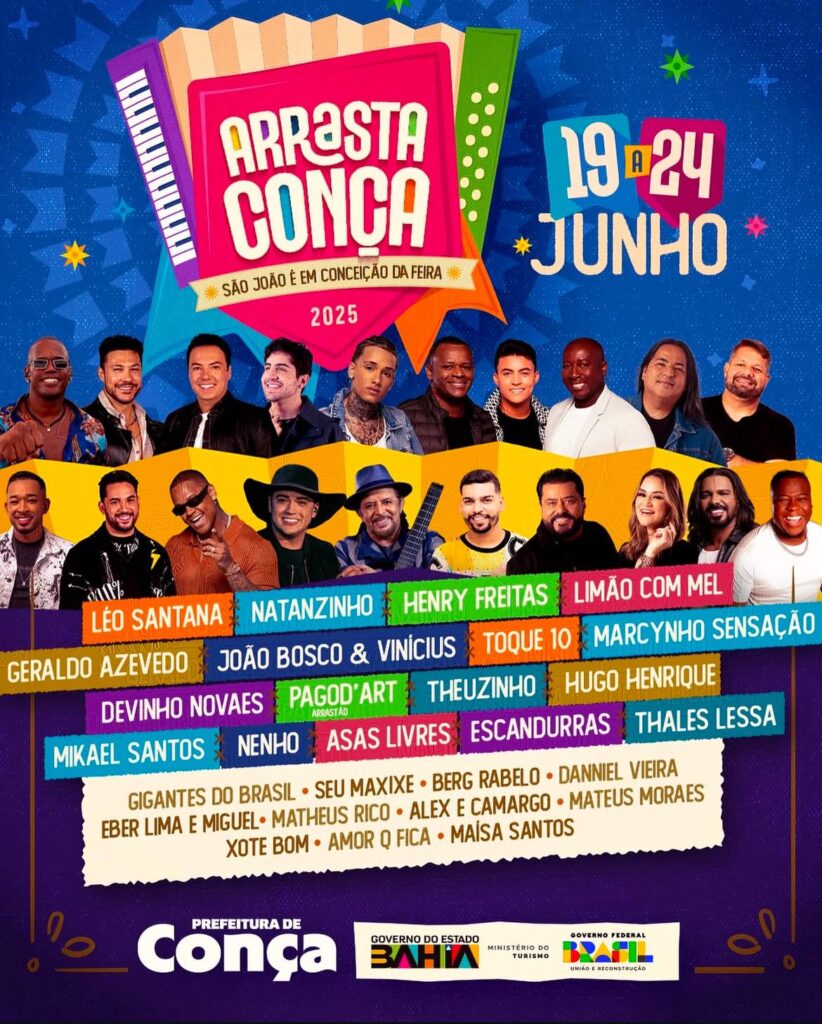 São João de Conceição da Feira terá Leo Santana, Geraldo Azevedo, Devinho Novaes e Natanzinho