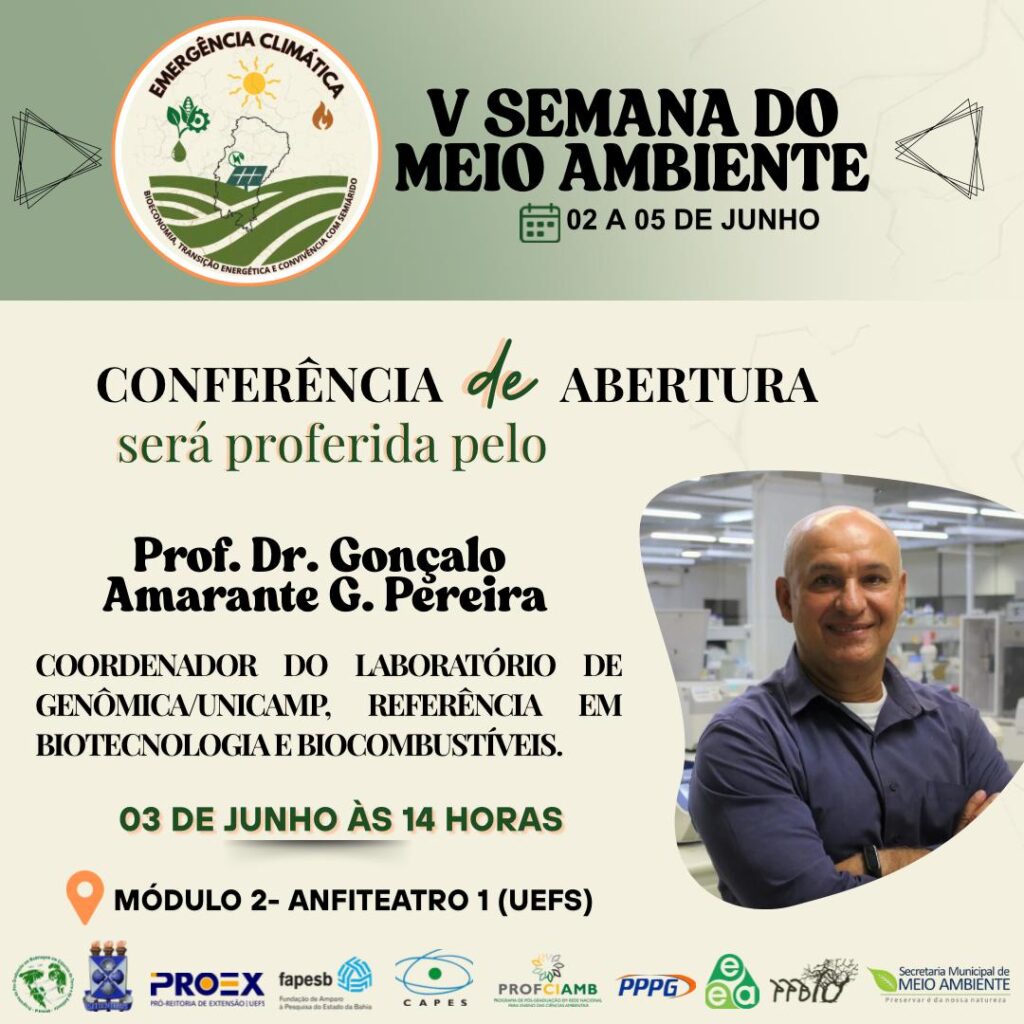 UEFS promove V Semana do Meio Ambiente, entre os dias 2 e 5 de junho, em Feira de Santana