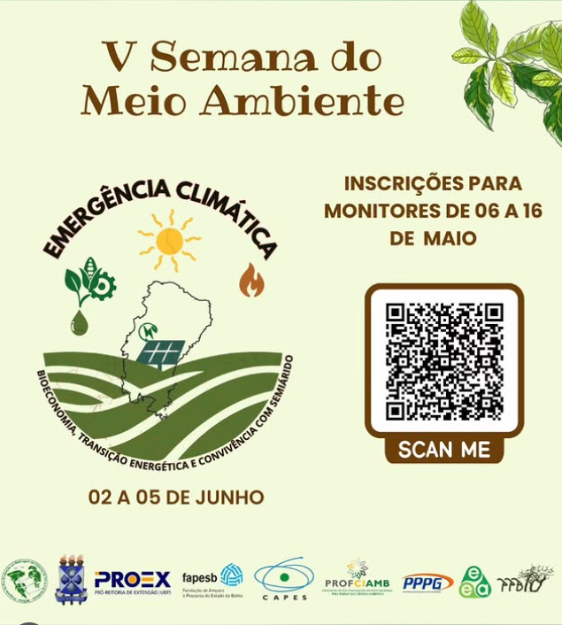 UEFS é palco da Semana do Meio Ambiente, com programação até o dia 5 de junho, em Feira