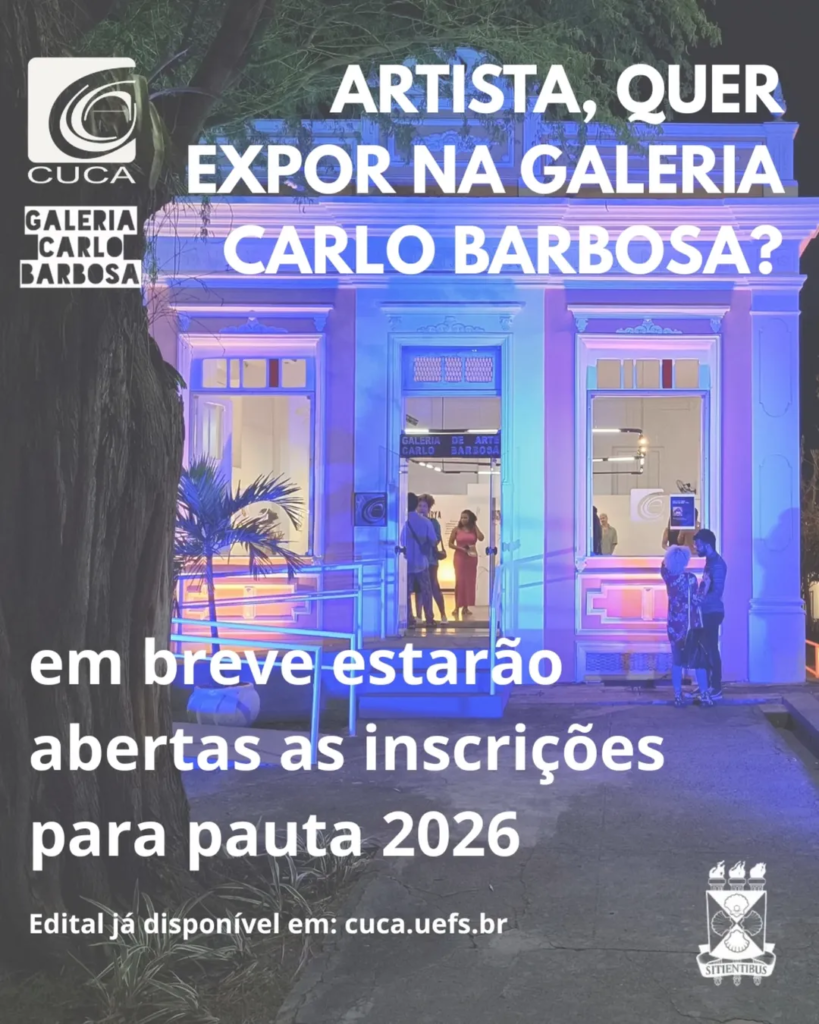 Cuca/Uefs abre inscrições para exposições na Galeria Carlo Barbosa