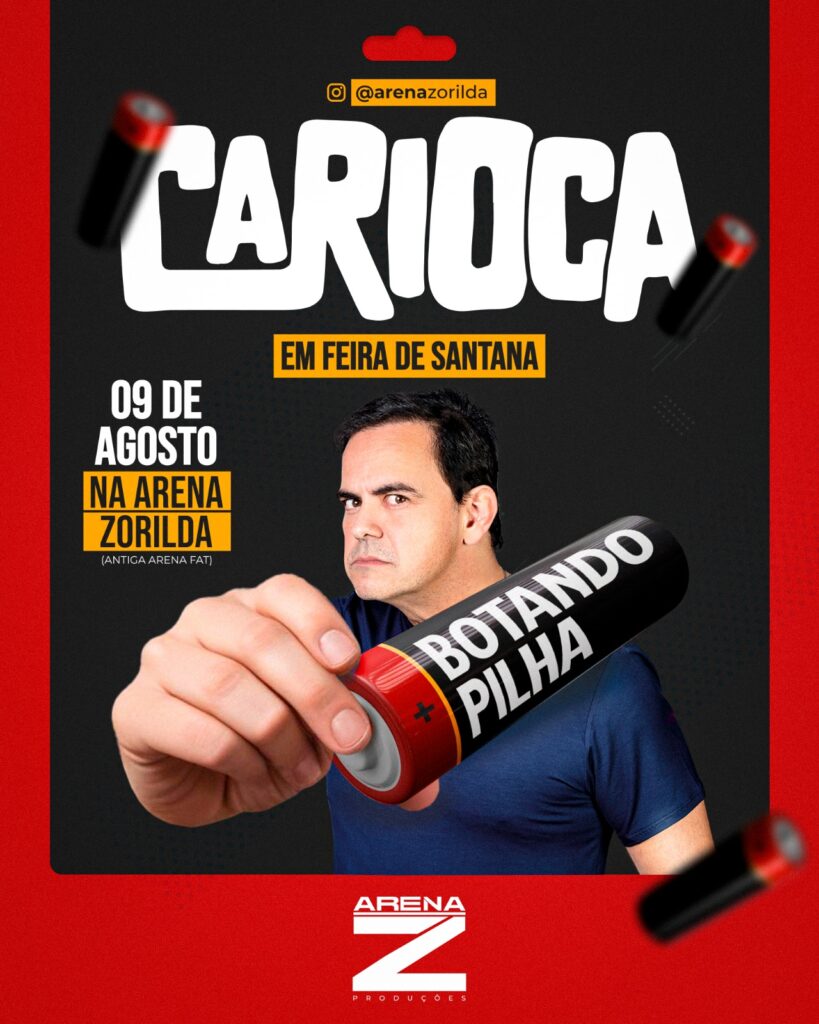 Com nova proposta, Arena Z reestreia em Feira de Santana, com espetáculo do humorista Carioca