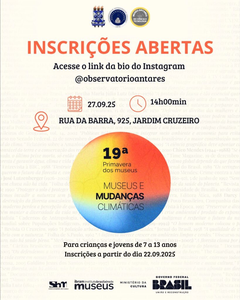 Ciência e diversão: oficinas gratuitas para crianças no Observatório Antares
