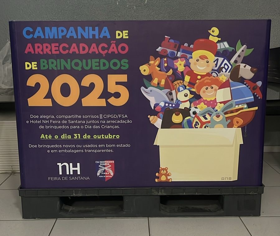 NH Feira de Santana é ponto de coleta em campanha da PM para o Dia das Crianças