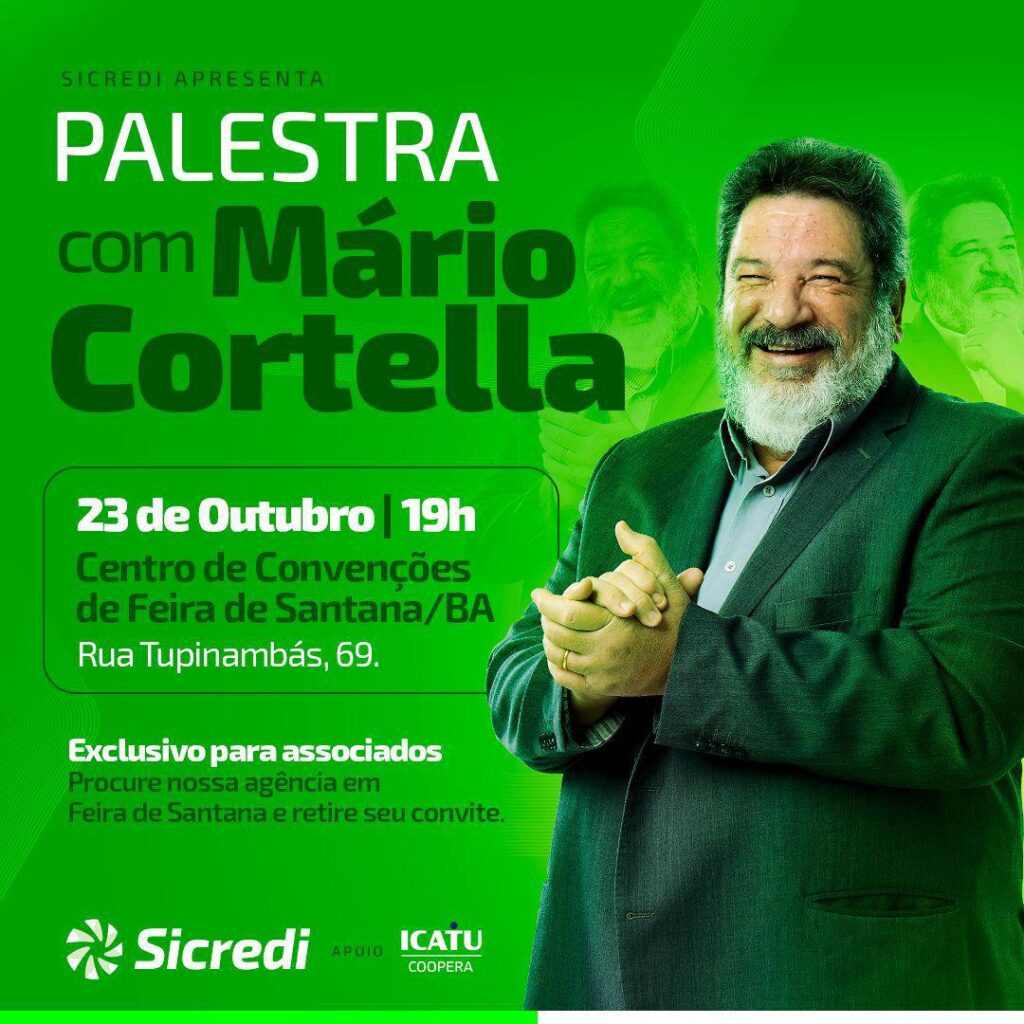 Sicredi promove palestra solidária com Cortella no Centro de Convenções de Feira de Santana