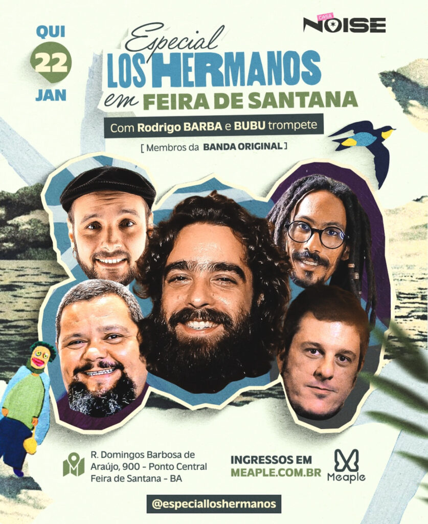Feira de Santana recebe tributo a Los Hermanos, com a participação de dois integrantes da formação original