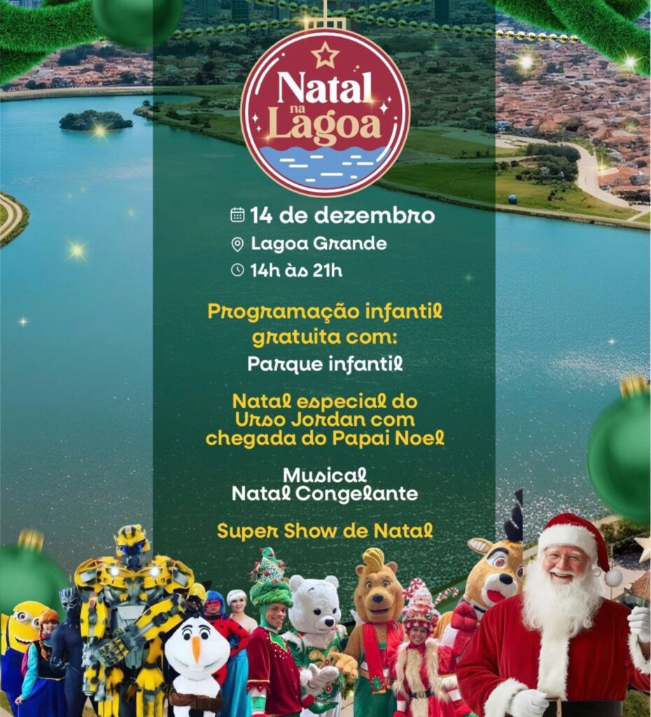Natal na Lagoa movimenta o domingo com programação gratuita em Feira de Santana