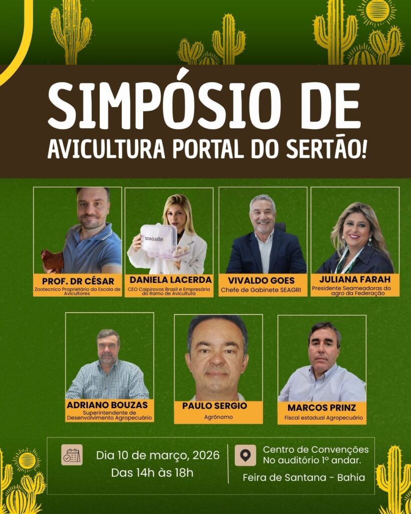 Feira de Santana se destaca na produção de ovos e sediará simpósio sobre aves livres no Centro de Convenções