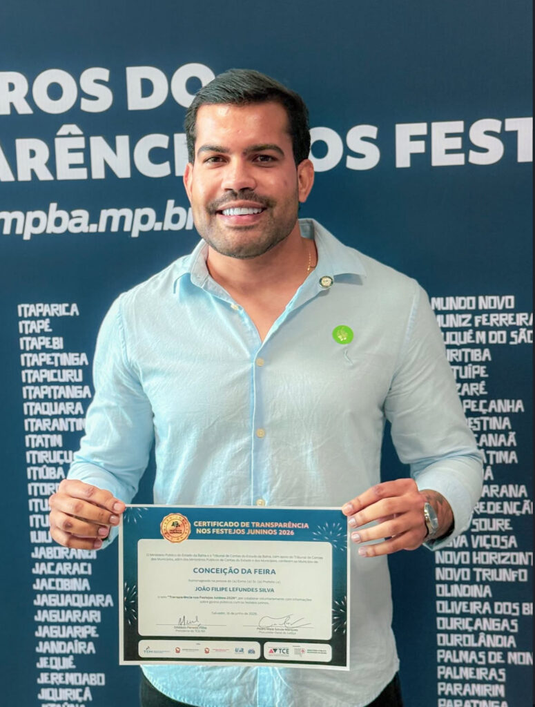 Conceição da Feira conquista Selo de Transparência dos Festejos Juninos concedido pelo MP