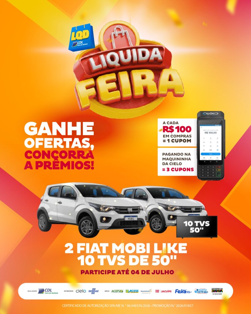 Liquida Feira 2026 começa com descontos de até 50% e sorteio de carros e TVs