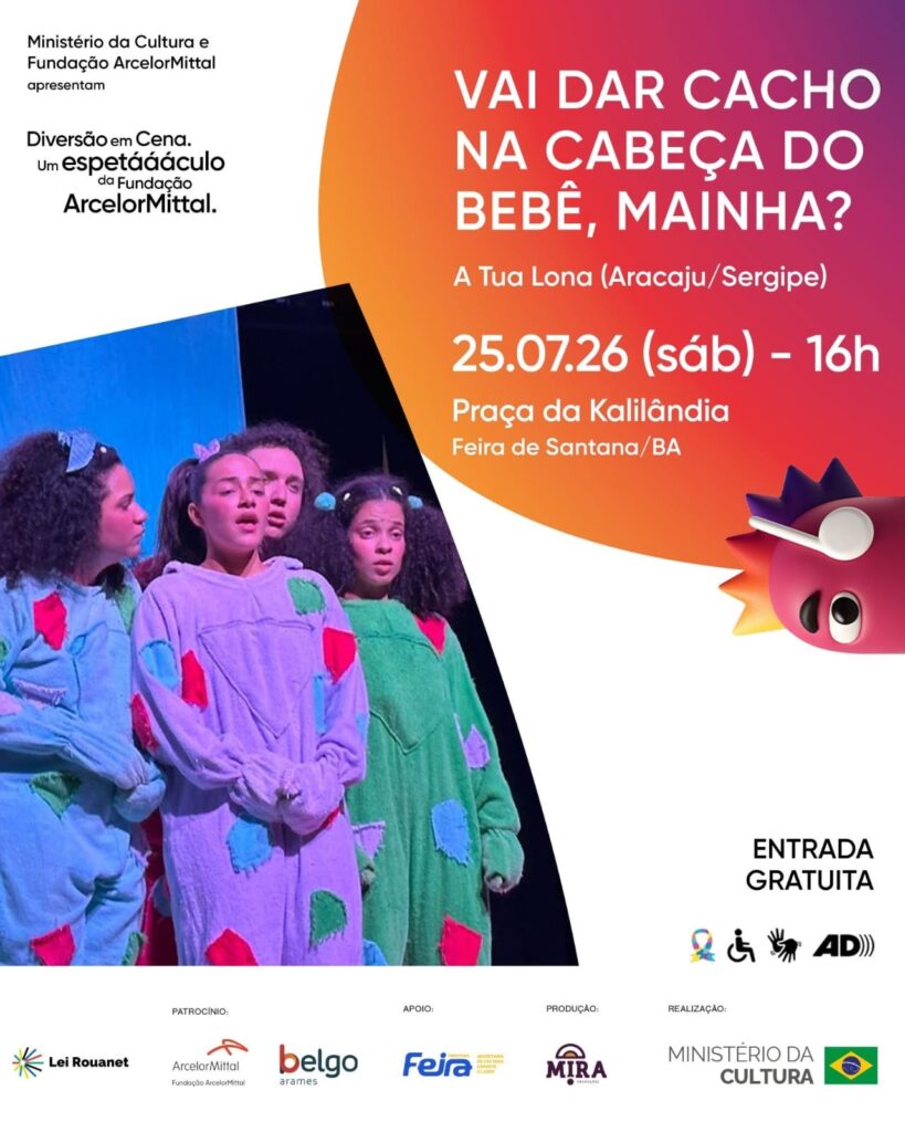 Diversão em Cena apresenta “Vai dar cacho na cabeça do bebê, Mainha?” em Feira de Santana neste sábado (25)