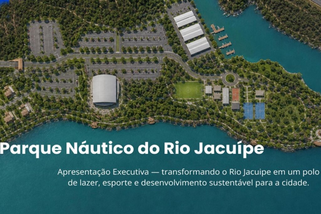 FGV inicia estudos para implantação do Parque Náutico do Rio Jacuípe em Feira; projeto conta com marina e arena multiuso