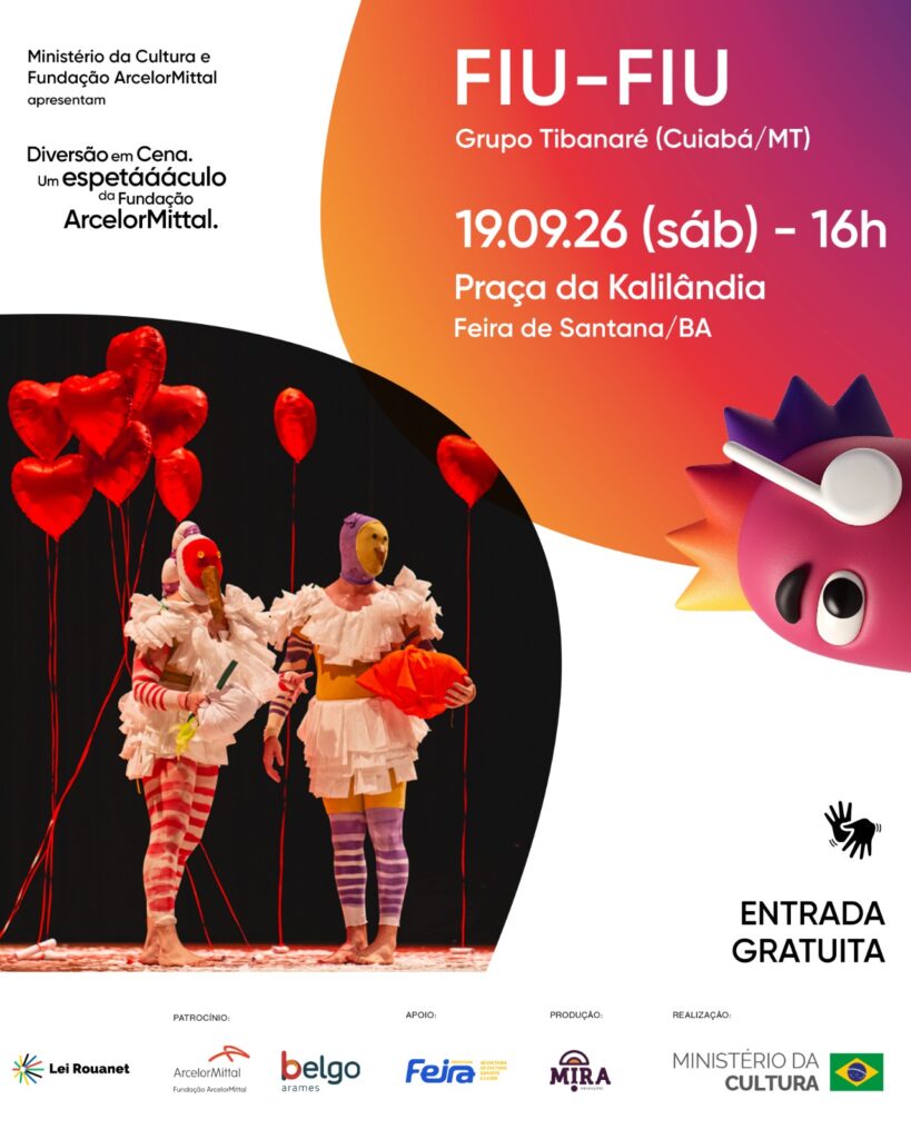 Sucesso internacional, espetáculo “Fiu Fiu” ganha apresentação gratuita em Feira de Santana neste sábado