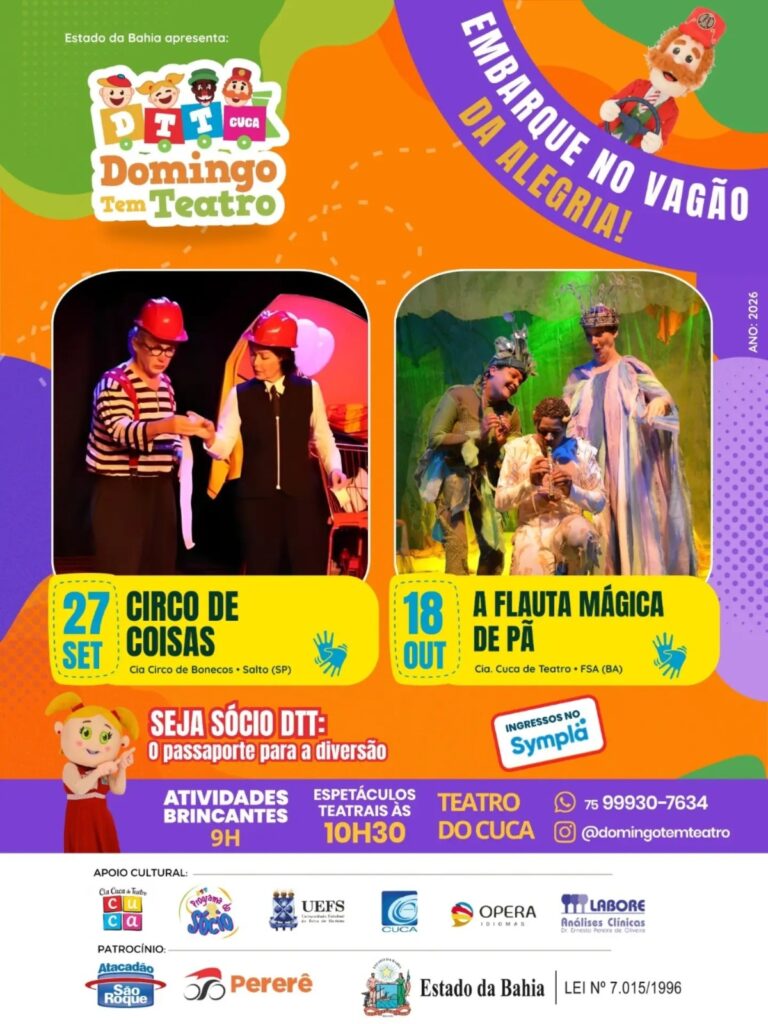 Teatro do Cuca sedia apresentação do espetáculo infantil “A Flauta Mágica de Pã”